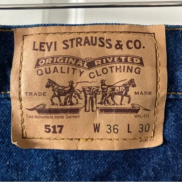 Vintage Levi's 40517-0215 Orange Tab Denim Jeans Mens Size 36x30